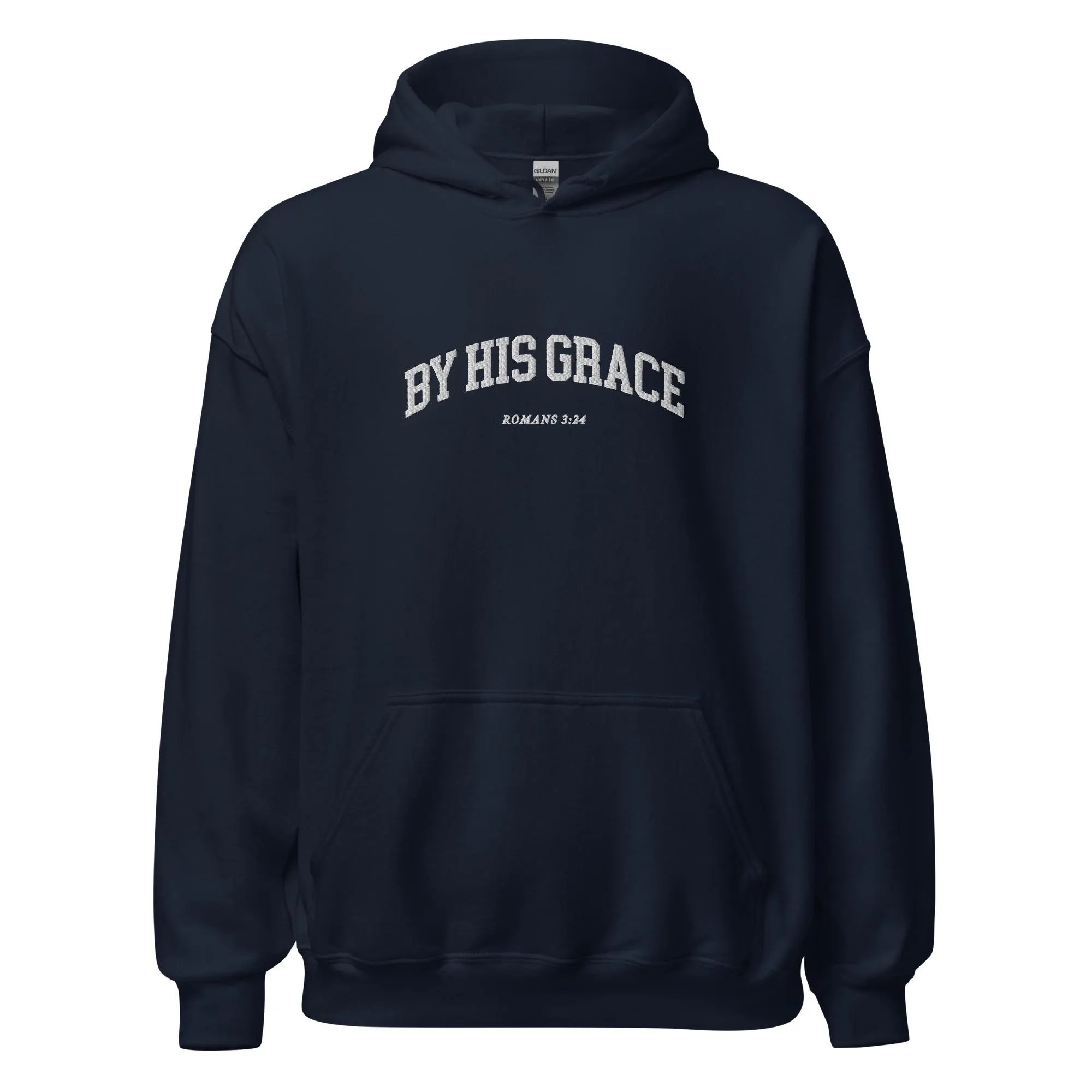 By His Grace Embroidered Christian Hoodie