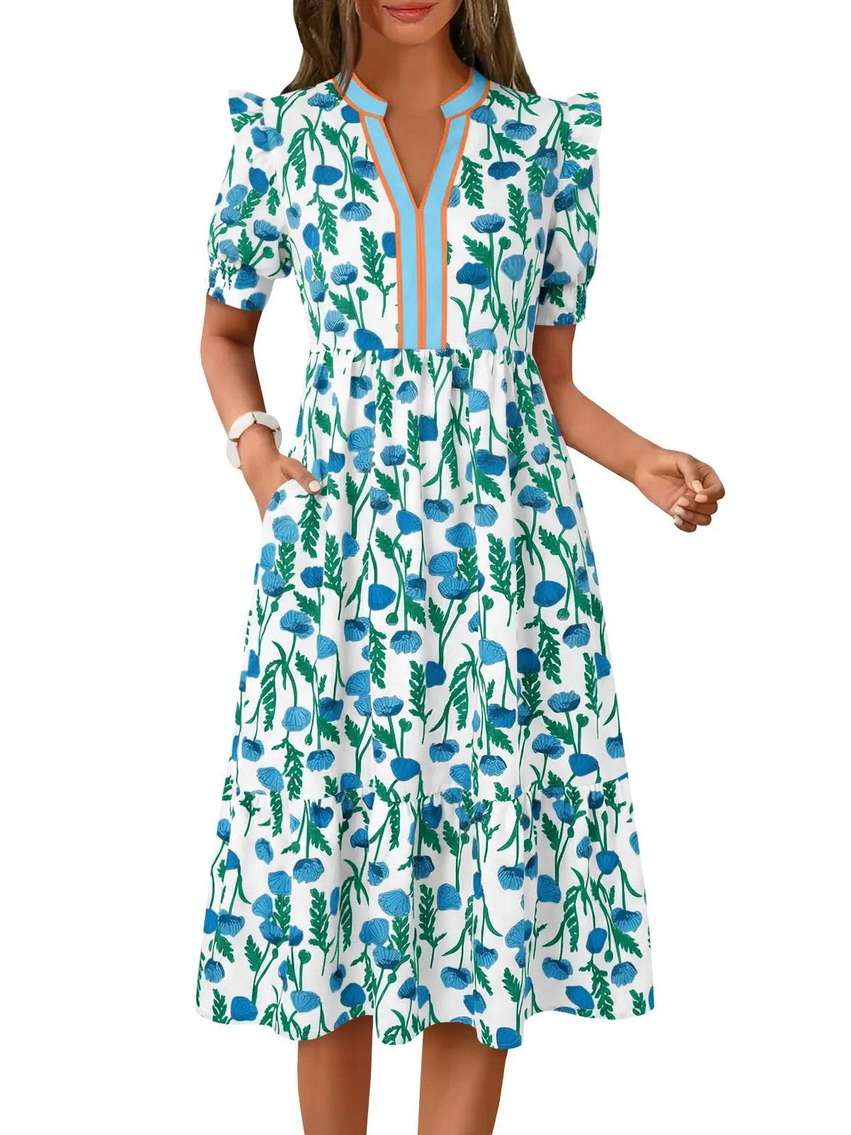 HOT SALE Women's Casual Floral Maxi Dress