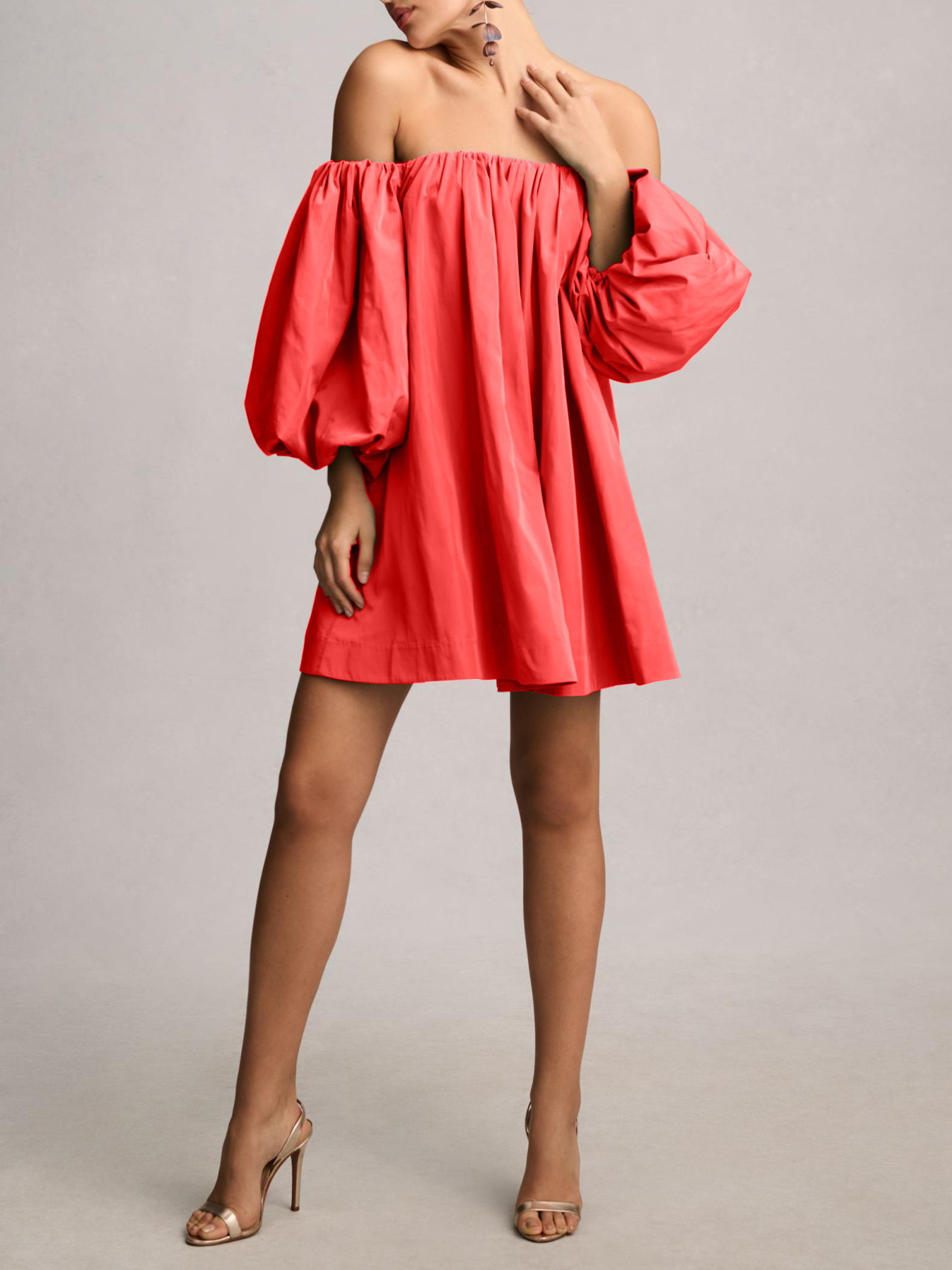 HOT SALE New Summer Puff Sleeve Off Shoulder Dress