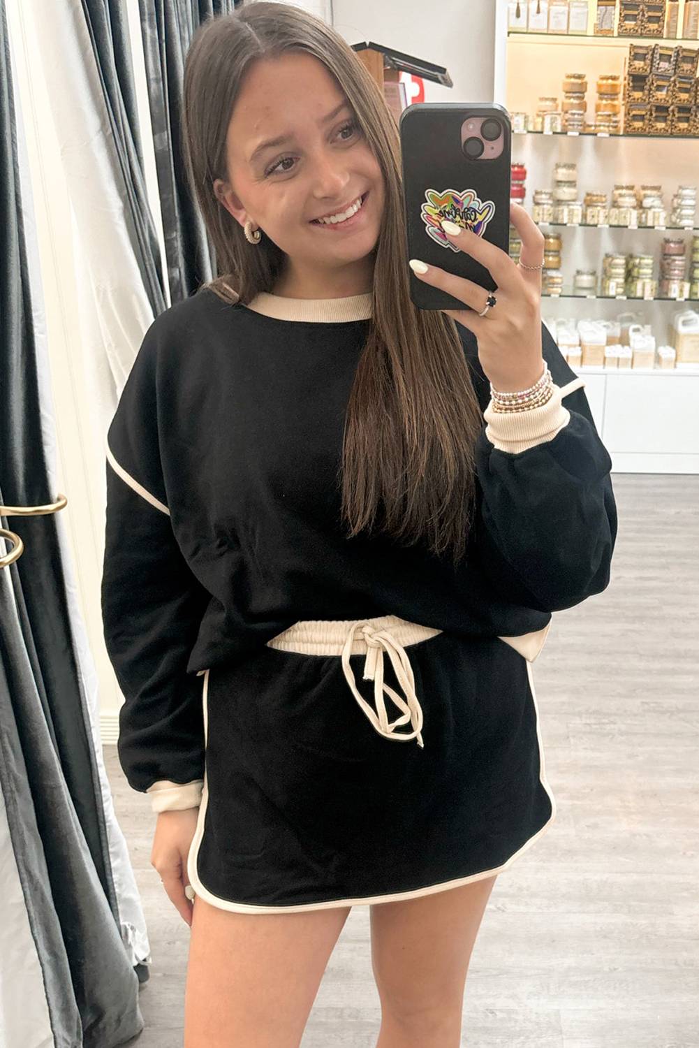 Women's Loose Pullover and Lace-up Waist Skort Set (Buy 2 Free Shipping)