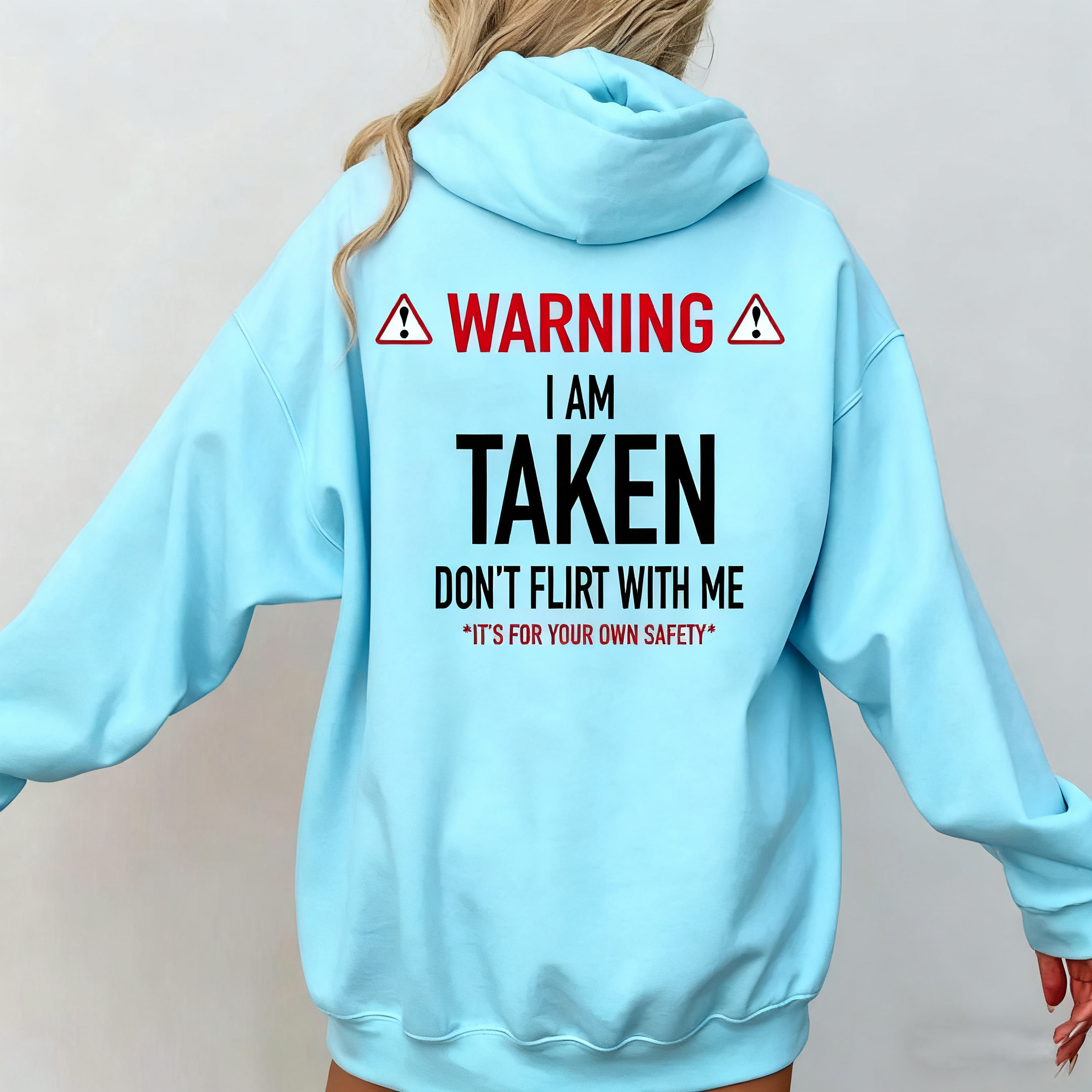 "I'm Taken" Hoodie – Funny "Don't Flirt With Me" Unisex Pullover Sweatshirt