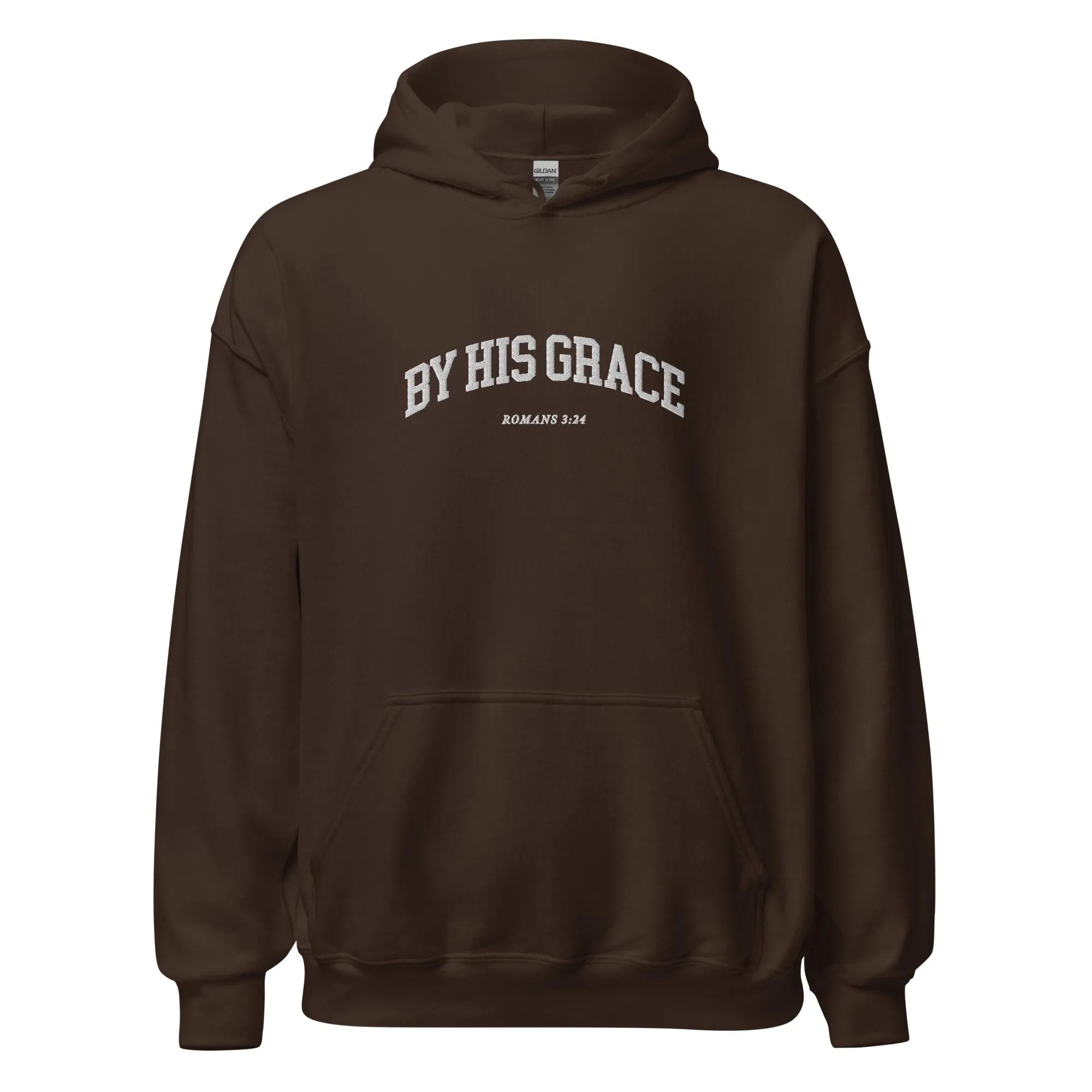 By His Grace Embroidered Christian Hoodie
