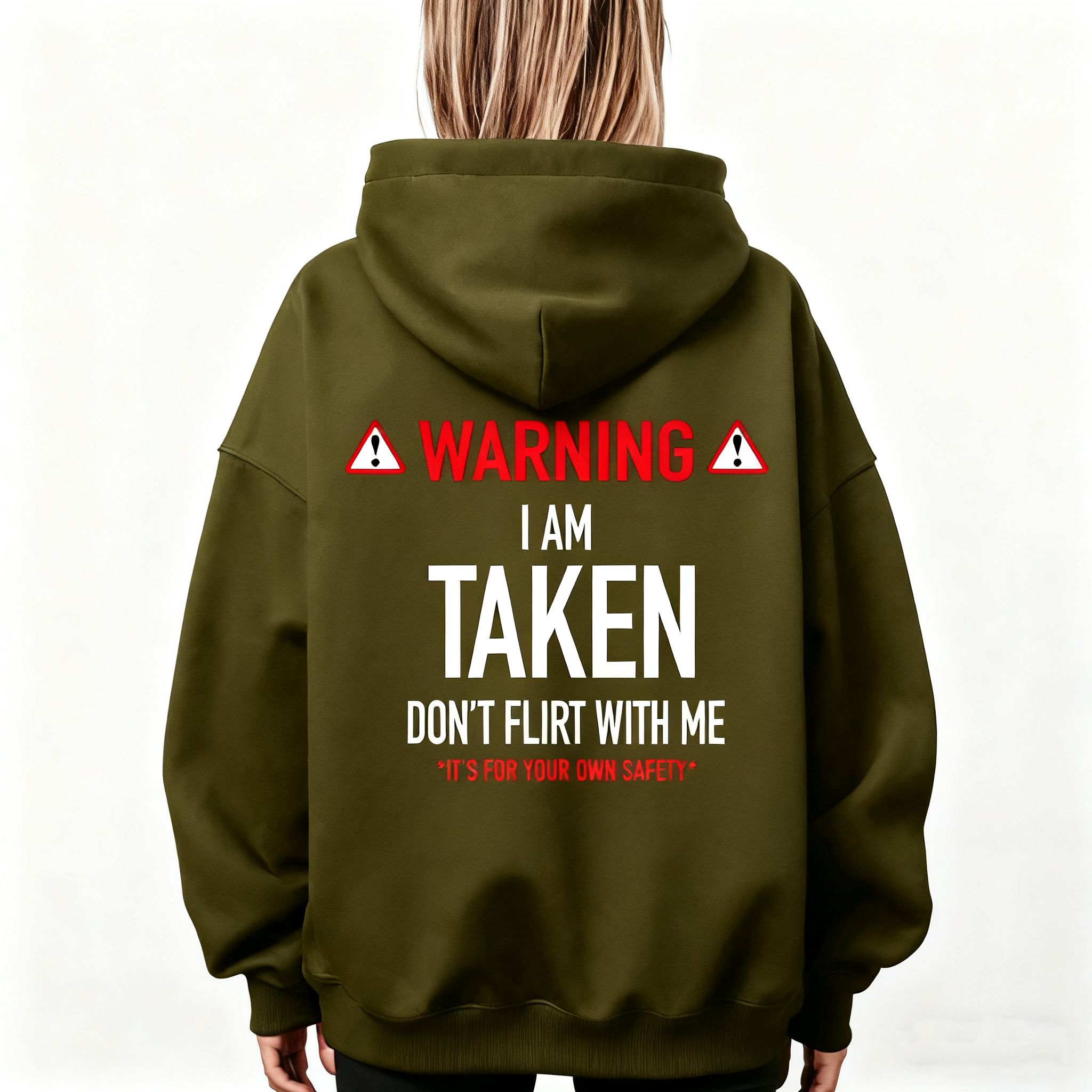 "I'm Taken" Hoodie – Funny "Don't Flirt With Me" Unisex Pullover Sweatshirt