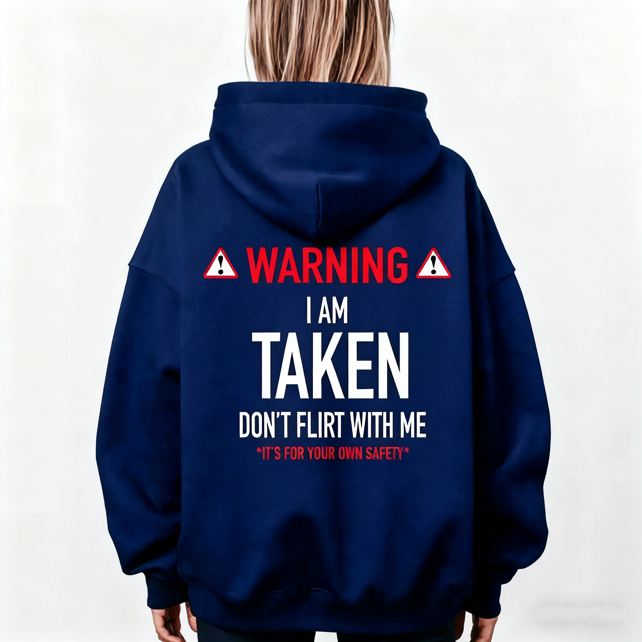 "I'm Taken" Hoodie – Funny "Don't Flirt With Me" Unisex Pullover Sweatshirt