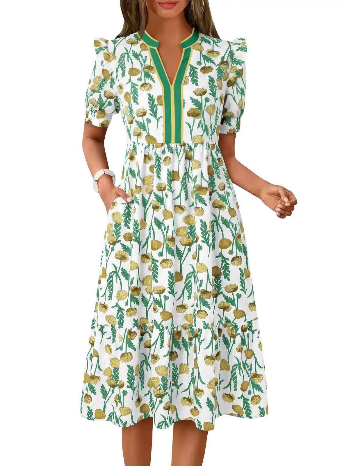 HOT SALE Women's Casual Floral Maxi Dress