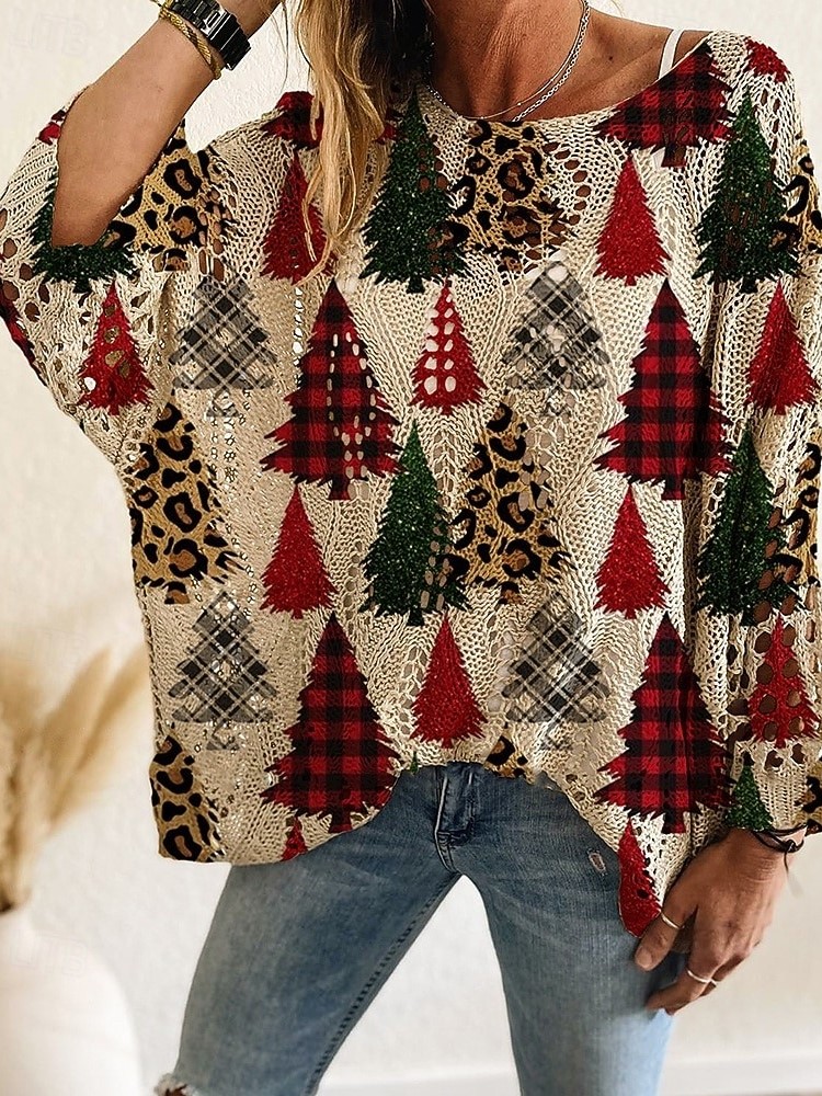 HOT SALE Women's Soft Crocheted Christmas Sweater