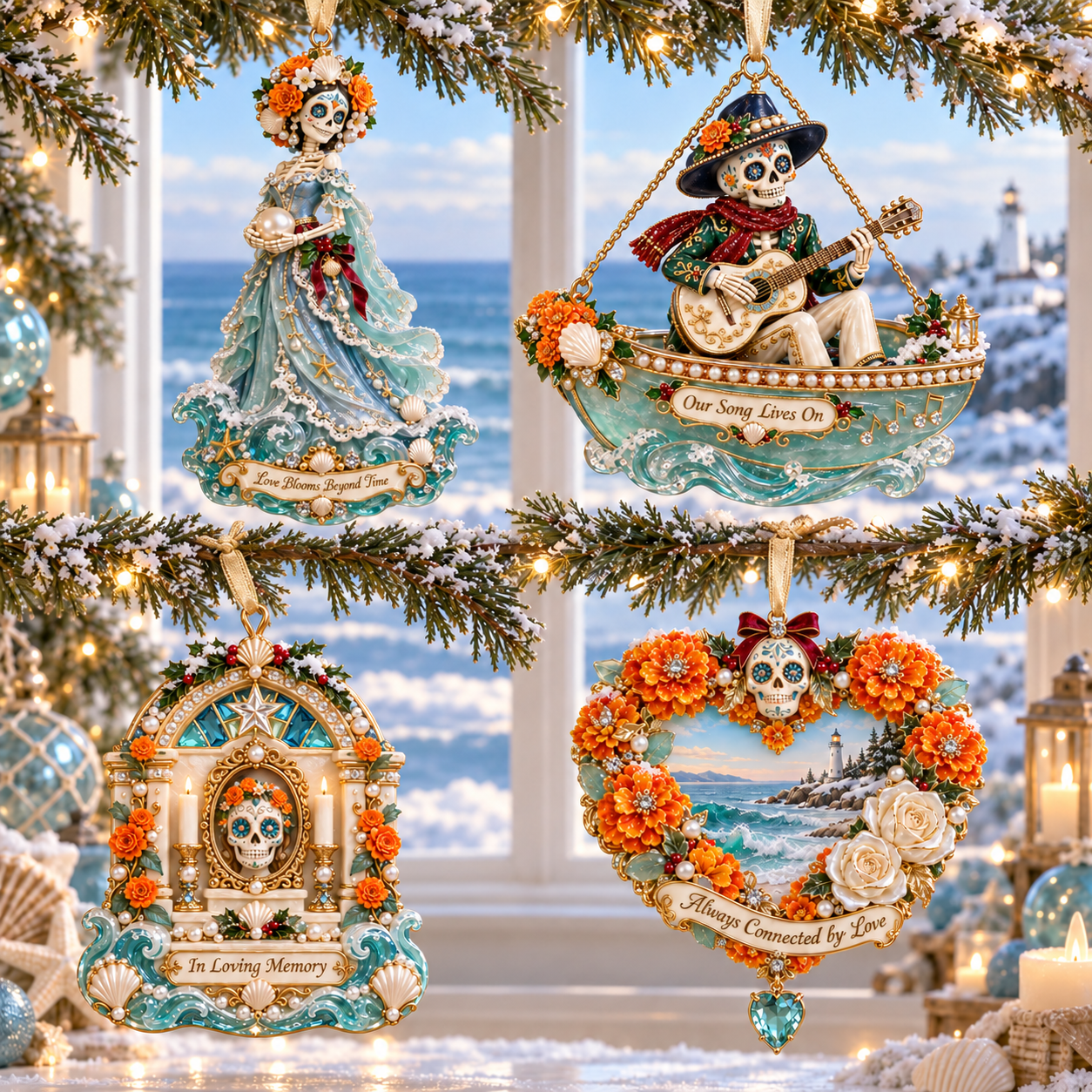 Ocean-Themed Day of the Dead Hanging Decoration