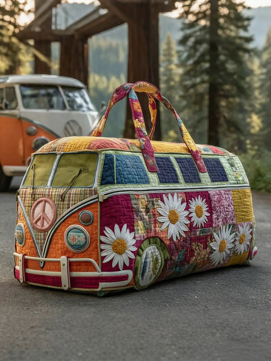 🔥LAST DAY 50% OFF✨Unisex Boho Quilted Weekender Travel Bag, Lightweight & Comfortable, Hippie Design