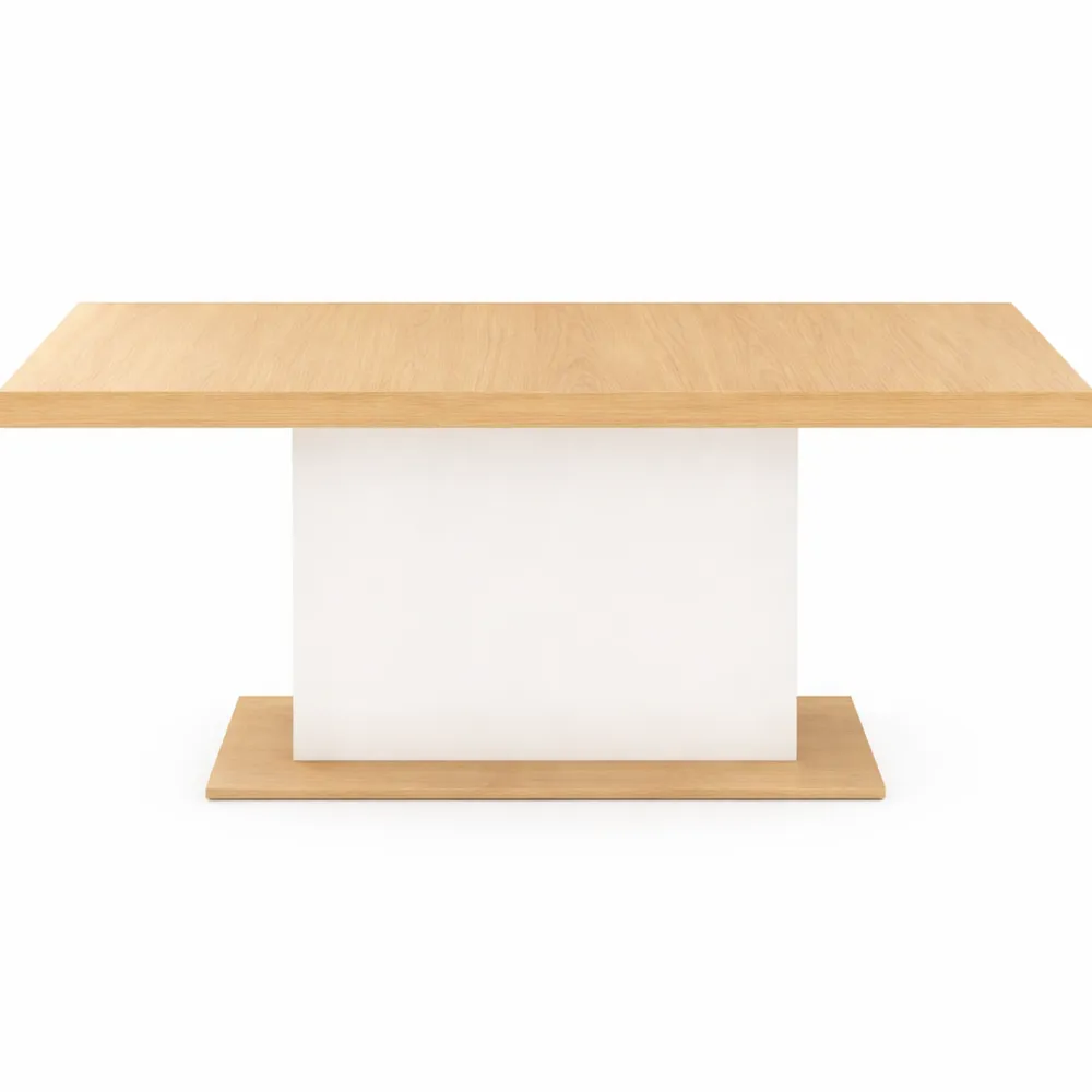 Tavolo da pranzo allungabile per 6-10 persone in legno con fascia centrale nera