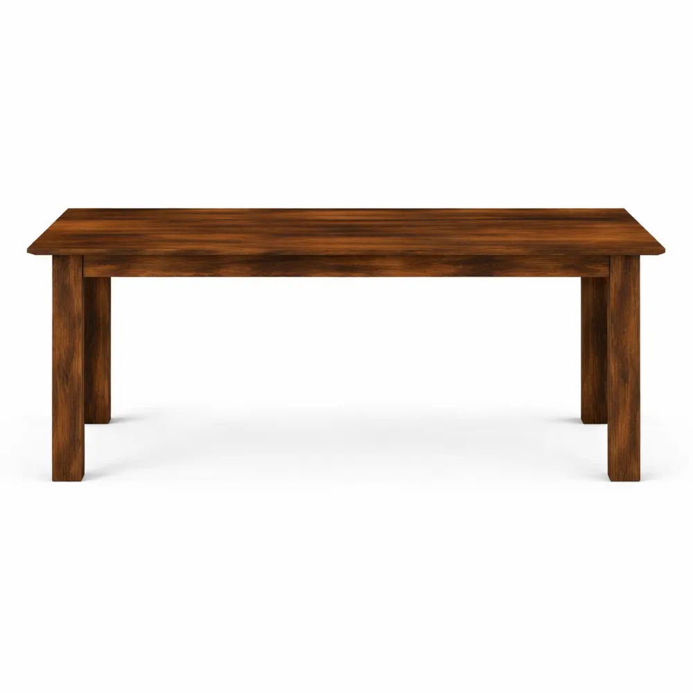 Tavolo da Pranzo Allungabile Rettangolare in Legno, 4-6 Persone, Salvaspazio, 120-158cm, Industriale