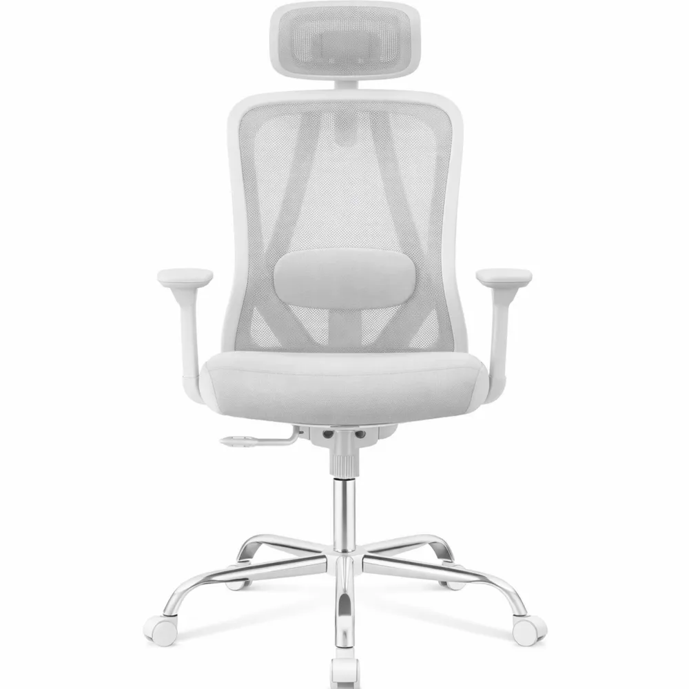 Sedia ergonomica per ufficio con supporto lombare regolabile e braccioli