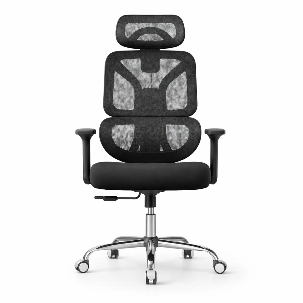 Sedia Ergonomica da Ufficio con Schienale Reclinabile e Poggiatesta Regolabile