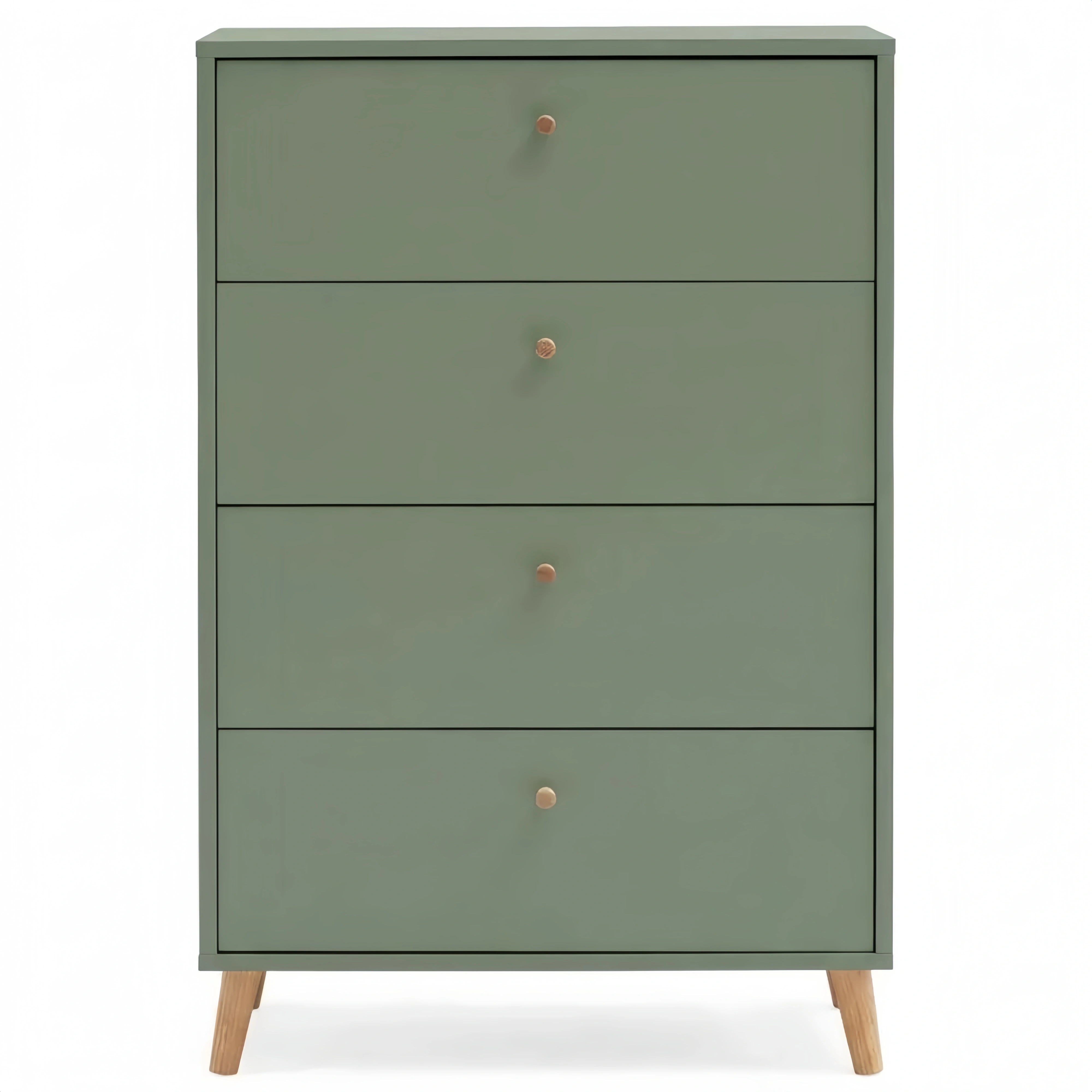 Moderne Kommode in Pistaziengrün, 60x33x101 cm