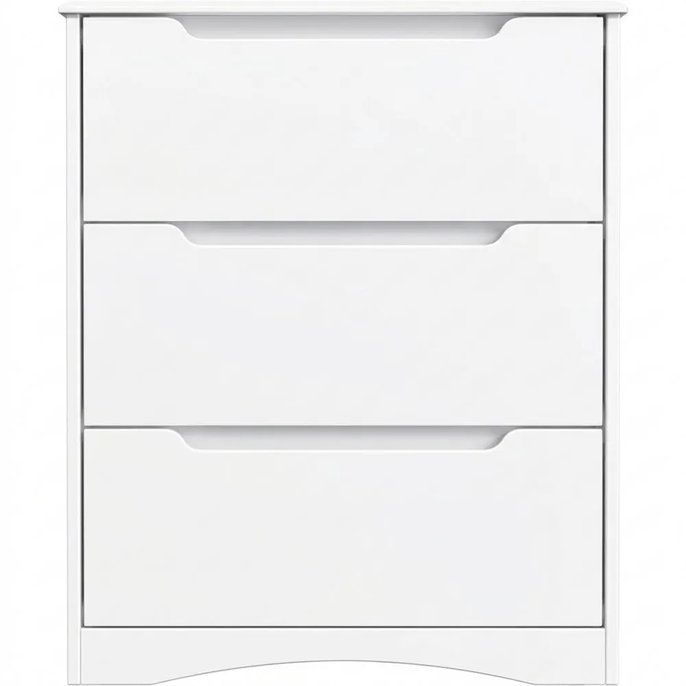 Stauraum-Kommode mit 3 Schubladen, Weiß, Vielseitig einsetzbar für verschiedene Räume