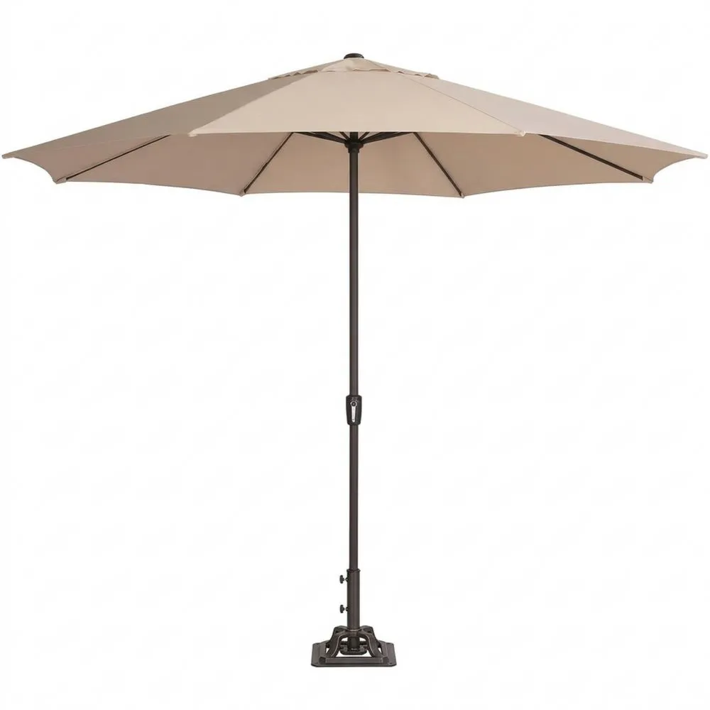 Großer Terrassenschirm mit UV-Schutz, Naturfarbe