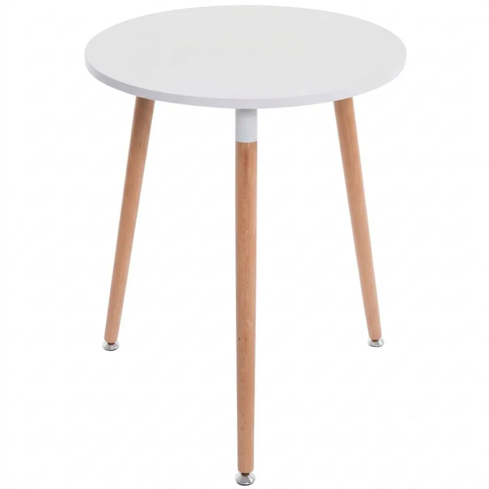 Runder Küchentisch im Retro-Design mit Naturoptik