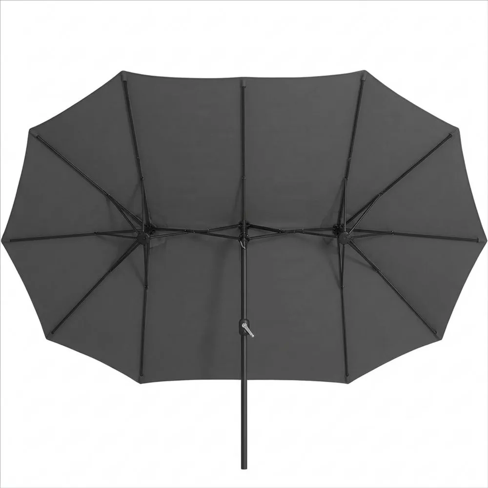 Großer rechteckiger Sonnenschirm 460 x 270 cm mit UV-Schutz