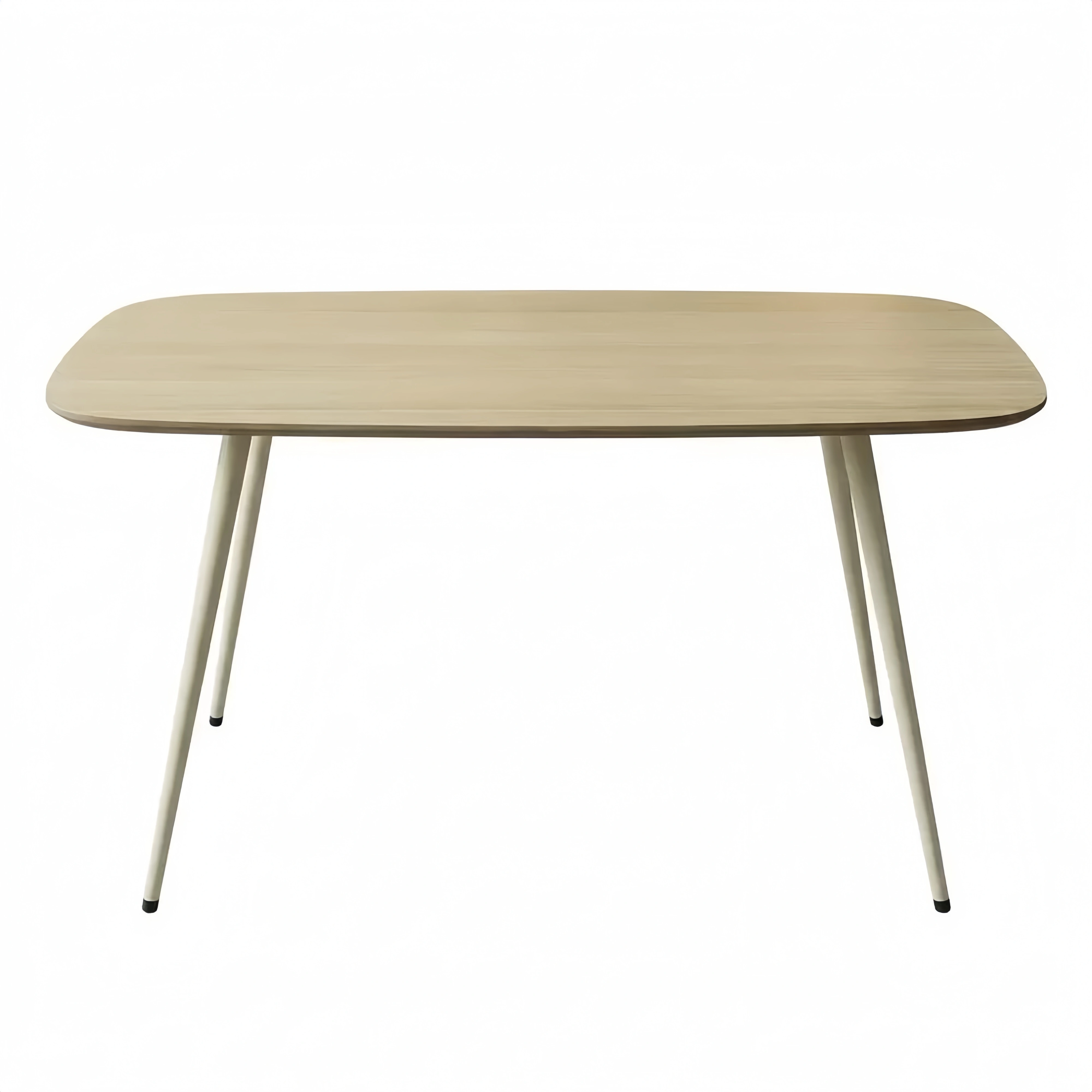 Rechteckiger Holz-Esstisch mit Metallbeinen, Naturholz-Optik, 120 x 70 x 75 cm, für 4-6 Personen