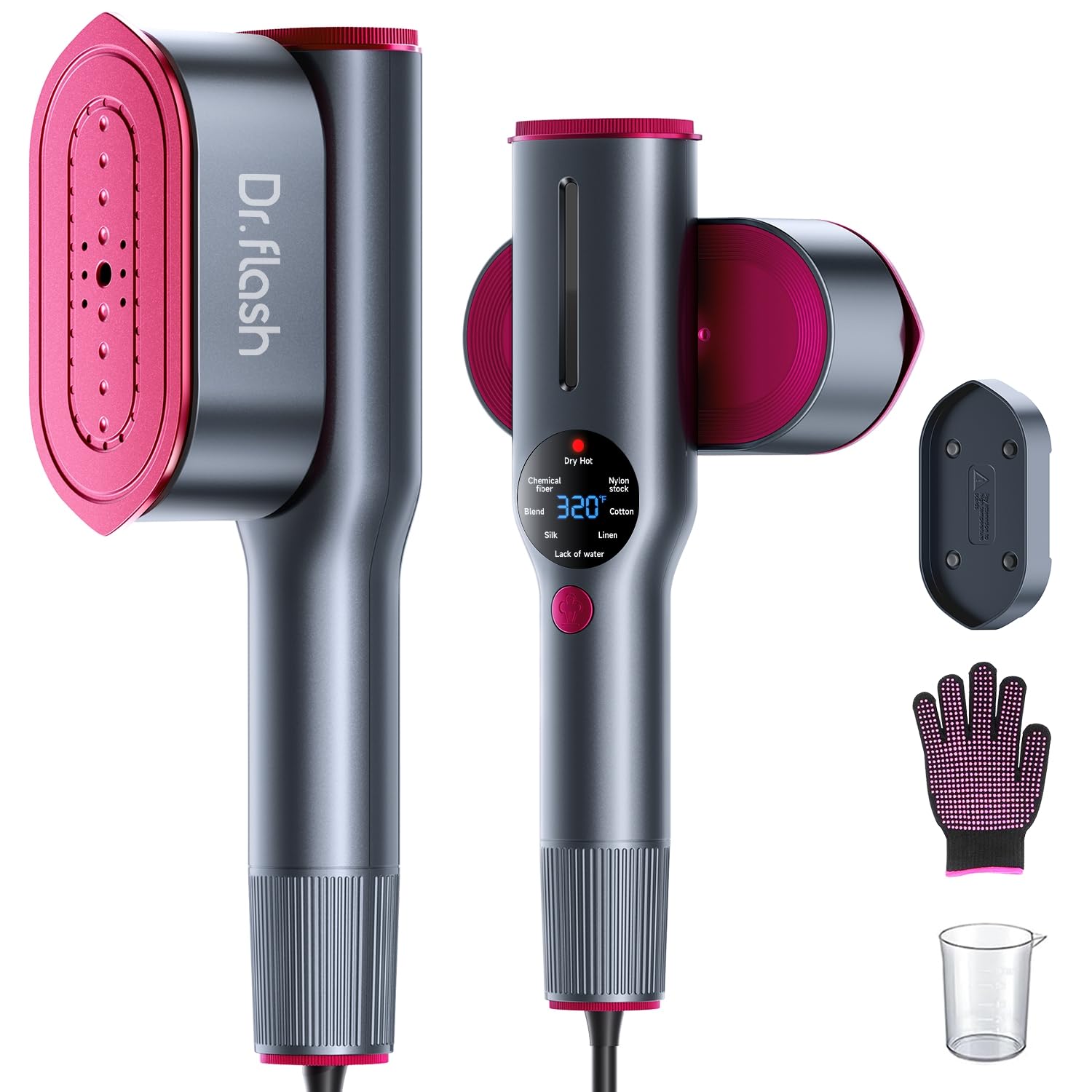 Portable Handheld Garment Steamer with LCD Temperature Control