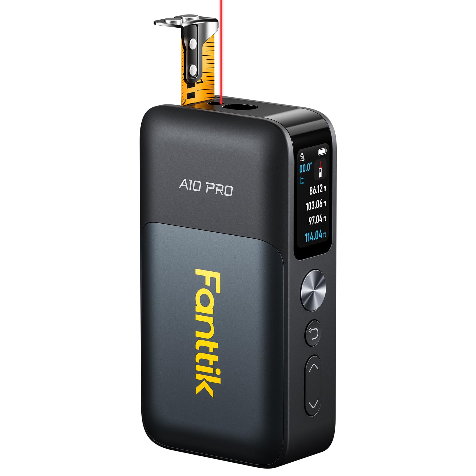 Fanttik A10 Pro Laser Tape Measure, 2-in-1 Digital Laser Distance Meter with LCD Display
