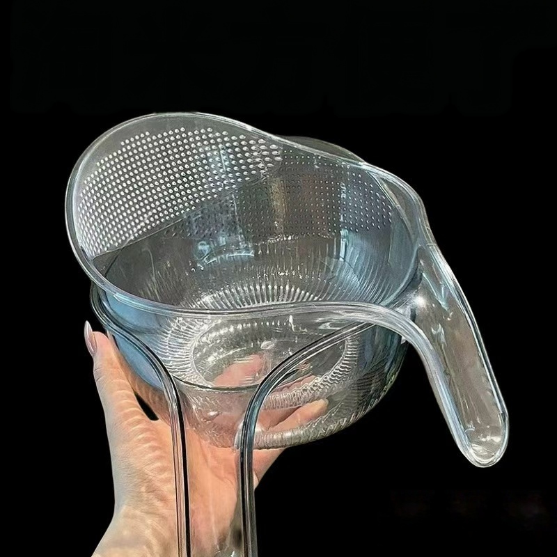 Multi-Purpose Rice Washing Strainer Bowl with Handle