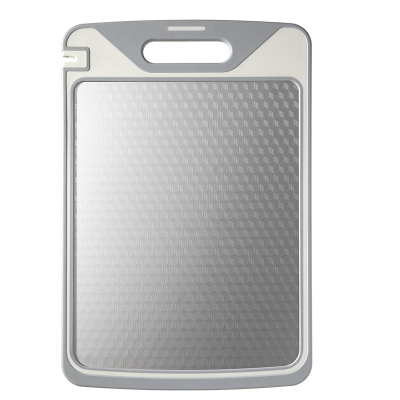 Double Sided Cutting Board, Stainless Steel & Food-Grade Plastic Chopping Board