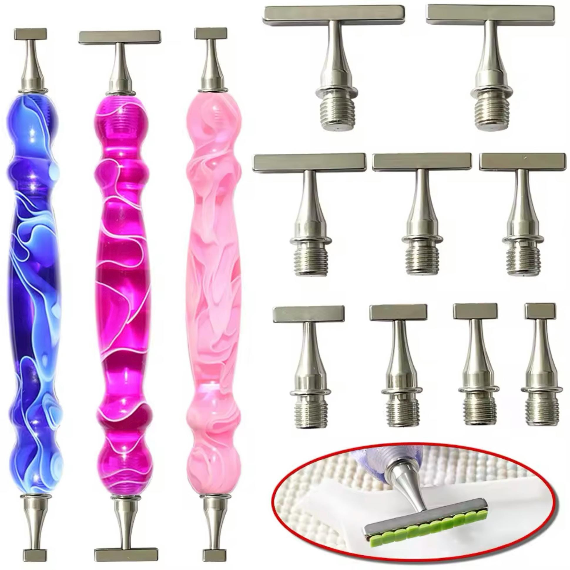 Resin Diamond Painting Pen with Metal Tips, DIY Diamond Art Tool Set