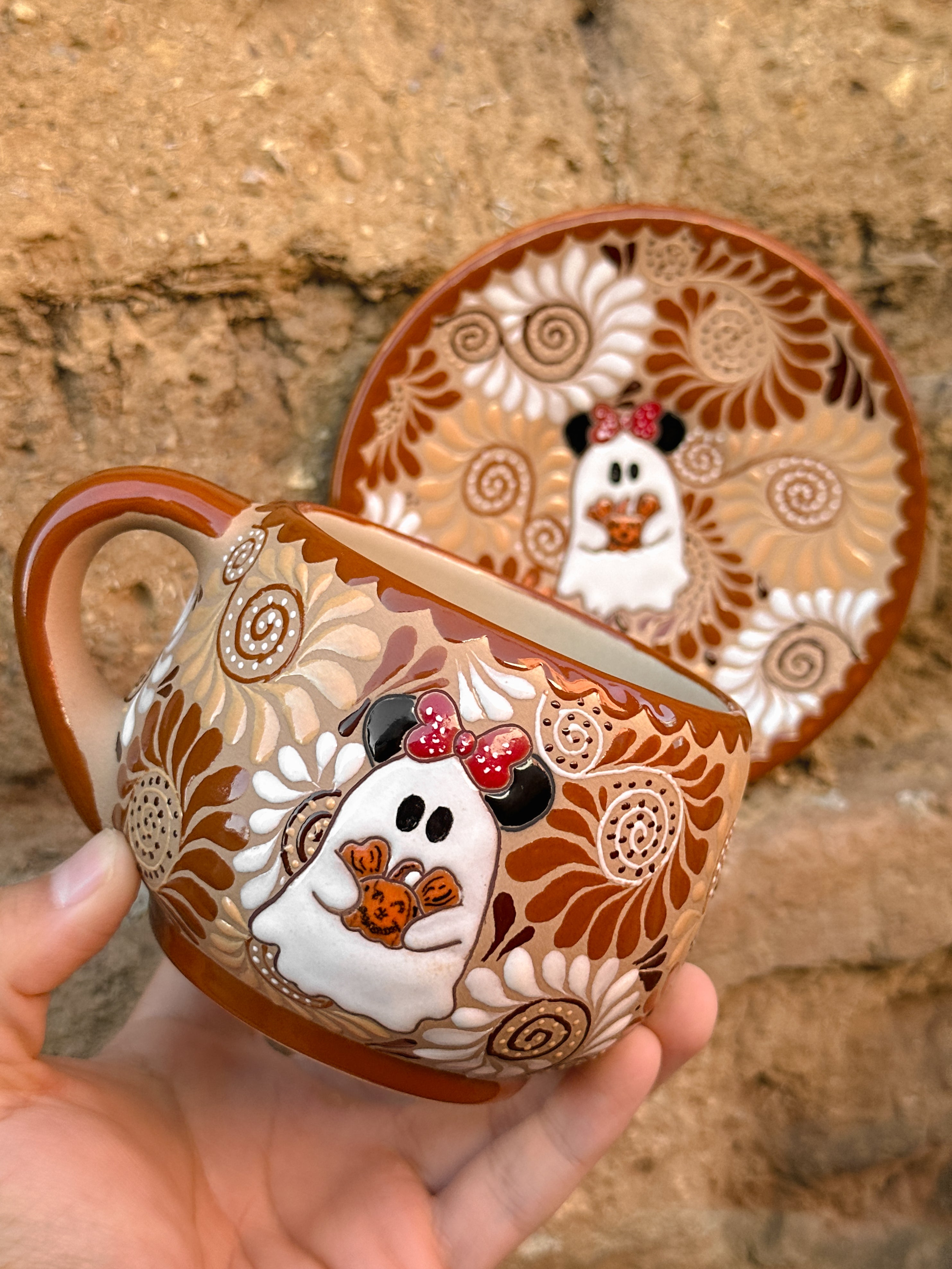 Halloween Ghost Pumpkin Ceramic Mug – Cute Spooky Coffee Cup