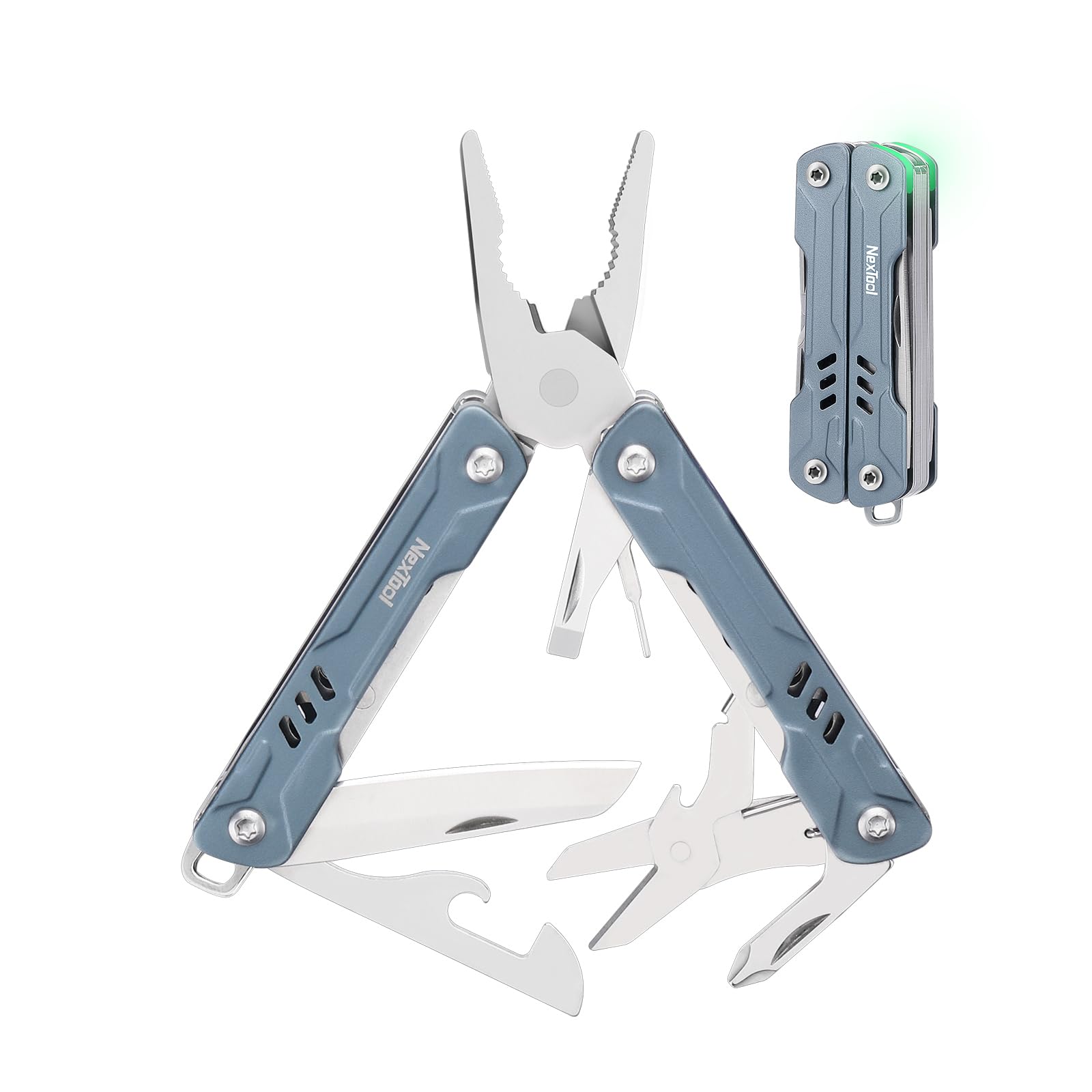 Multitool Pliers, Foldable Pocket Multi Tool with Knife & Screwdrivers, Stainless Steel EDC Tool for Camping Hiking Repair