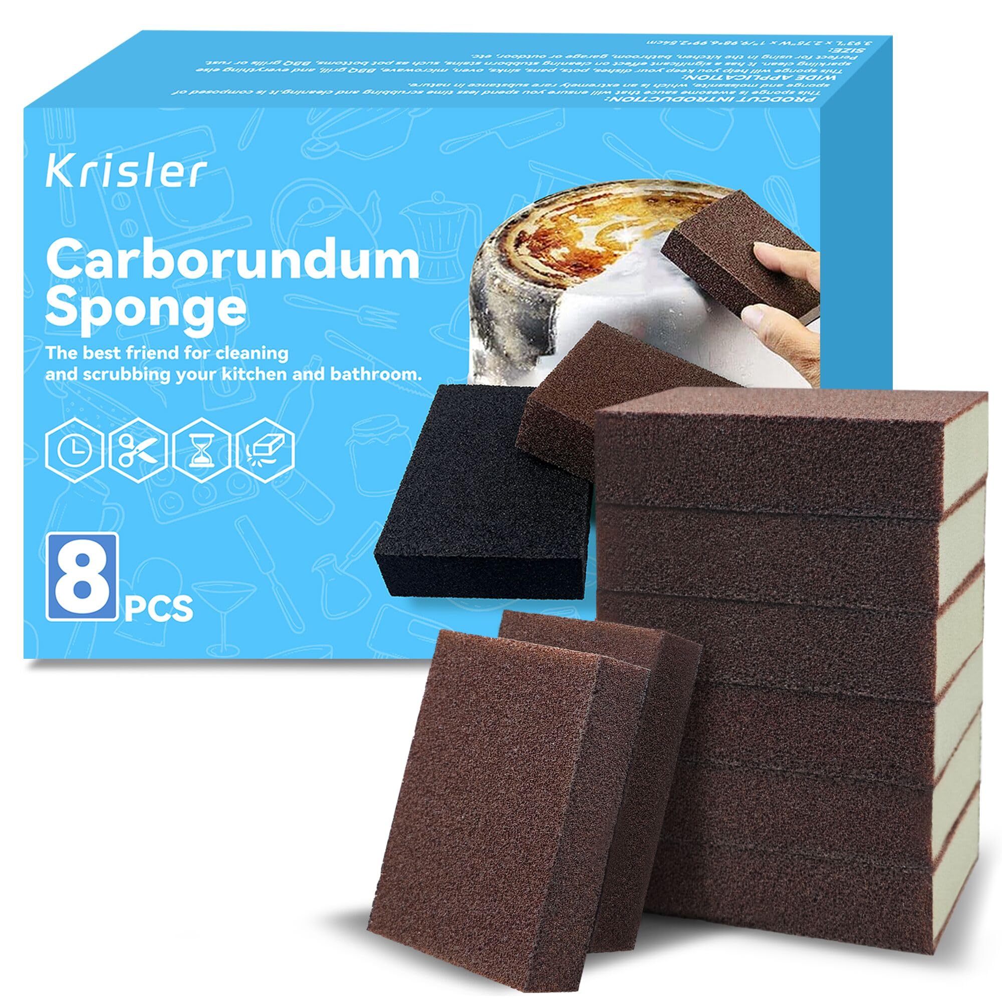 Carborundum Cleaning Sponge, Heavy Duty Rust Stain Eraser for Pots & Pans