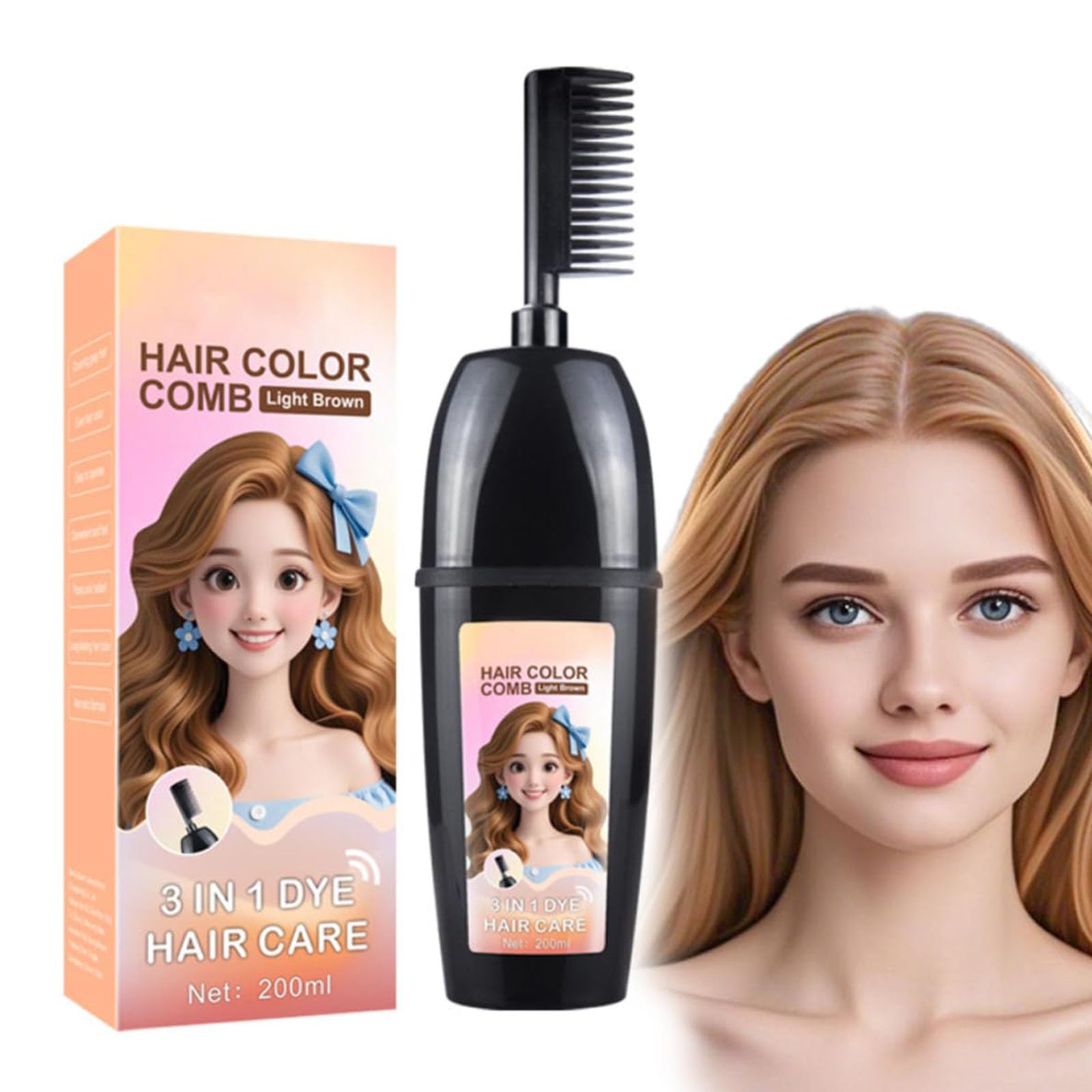 3 in 1 Hair Color Comb, Easy DIY Permanent Hair Dye