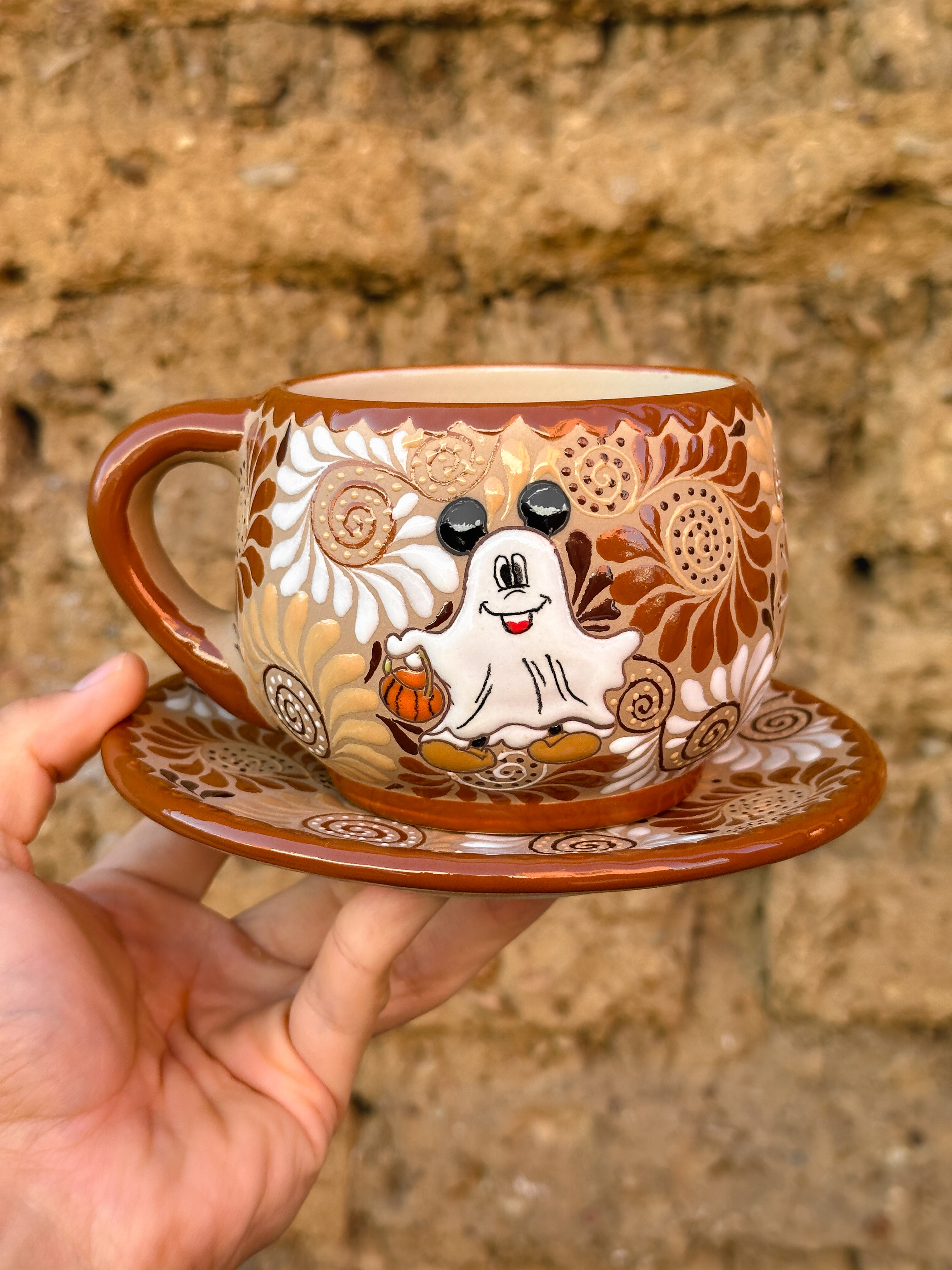 Cute Halloween Ghost Ceramic Mug – Spooky Season Coffee & Tea Cup