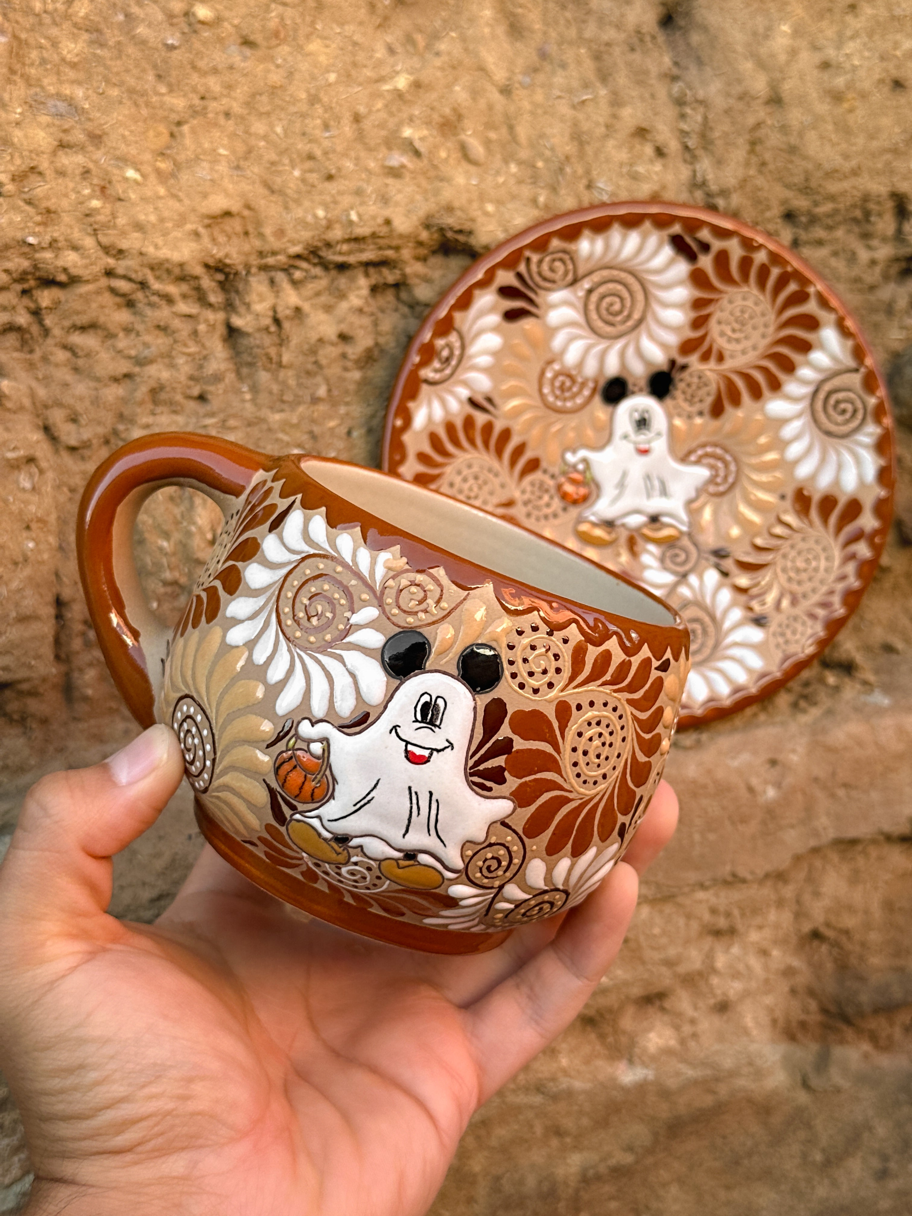 Cute Halloween Ghost Ceramic Mug – Spooky Season Coffee & Tea Cup