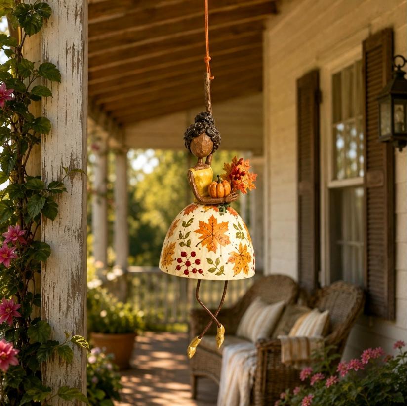 Handcrafted Hanging Garden Lady Figurine – Whimsical Floral Home Decor