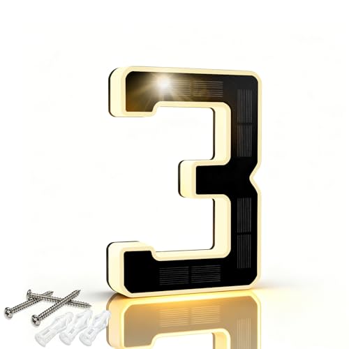 Solar LED House Number, IPX4 Waterproof Address Light