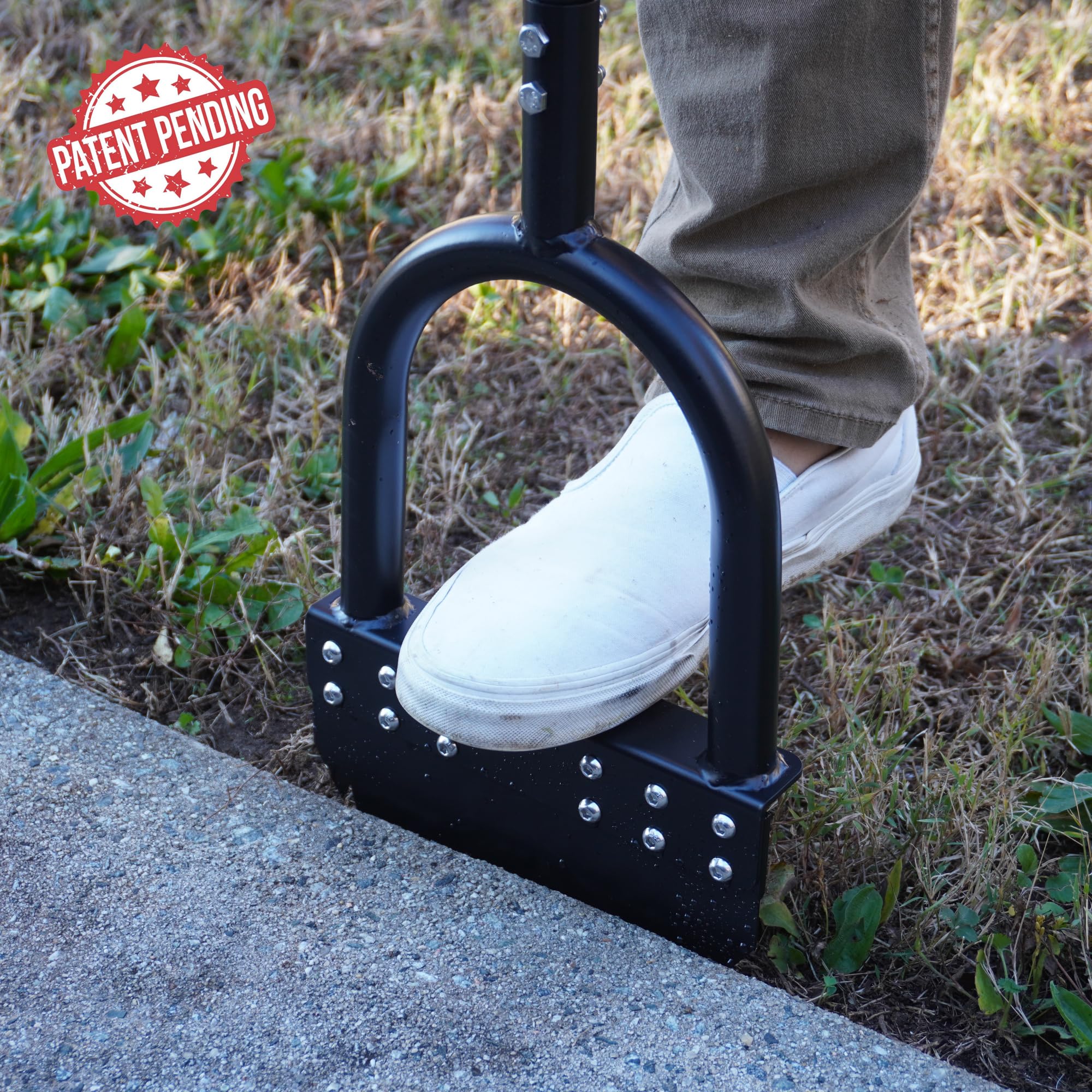 Manual Lawn Edger Tool with Foot Plate, Heavy Duty Grass Border Cutter