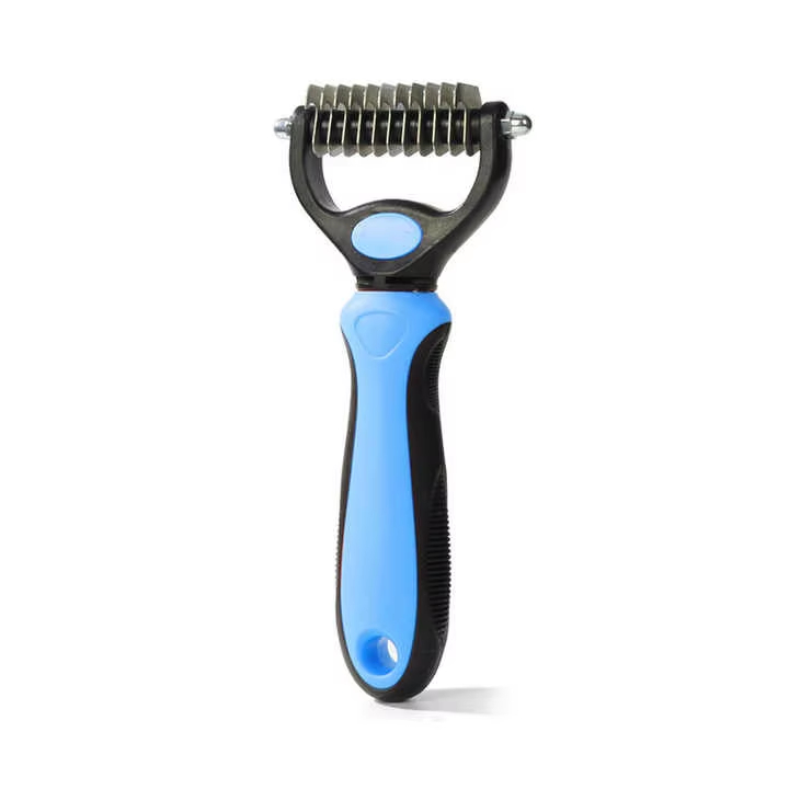 Double Sided Pet Dematting Comb, Dog & Cat Grooming Brush for Matted Tangled Hair