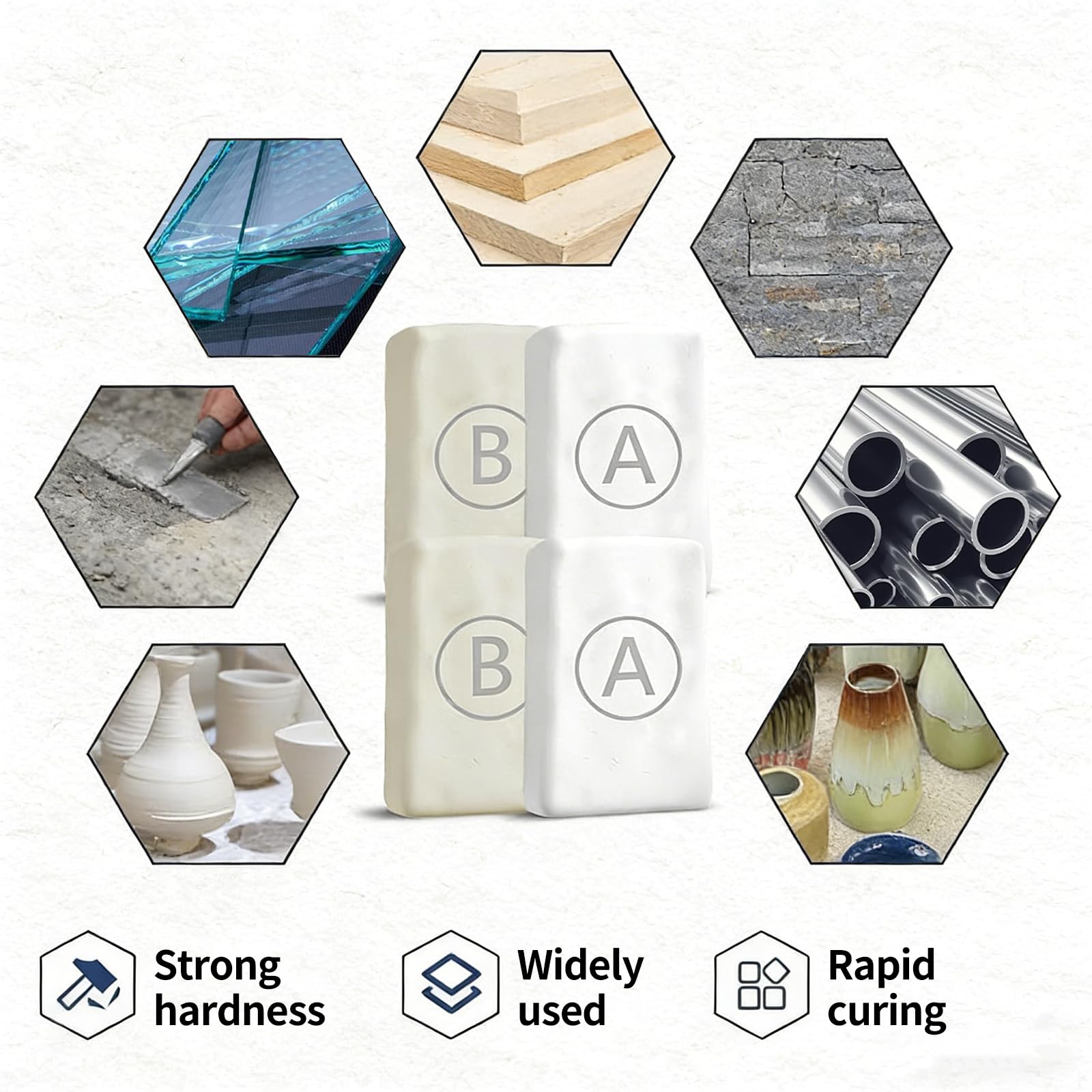 Steel Reinforced Epoxy Putty AB Repair Paste, Industrial Metal Repair Compound