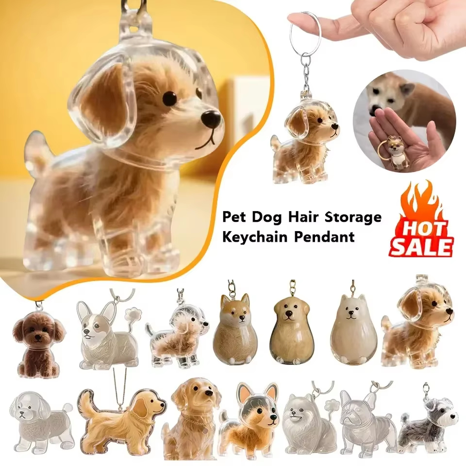 Cute Dog Keychain, Cartoon Puppy Acrylic Keychain, Kawaii Pet Bag Charm for Keys Backpack Purse