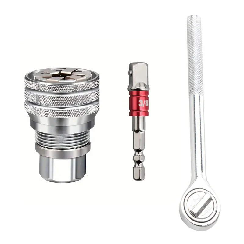 Adjustable Socket 3/8'' To 3/4'' Universal Sleeve 10-19mm Magic Socket Electric Drill Wrench Converter Power Hand Repair Tool