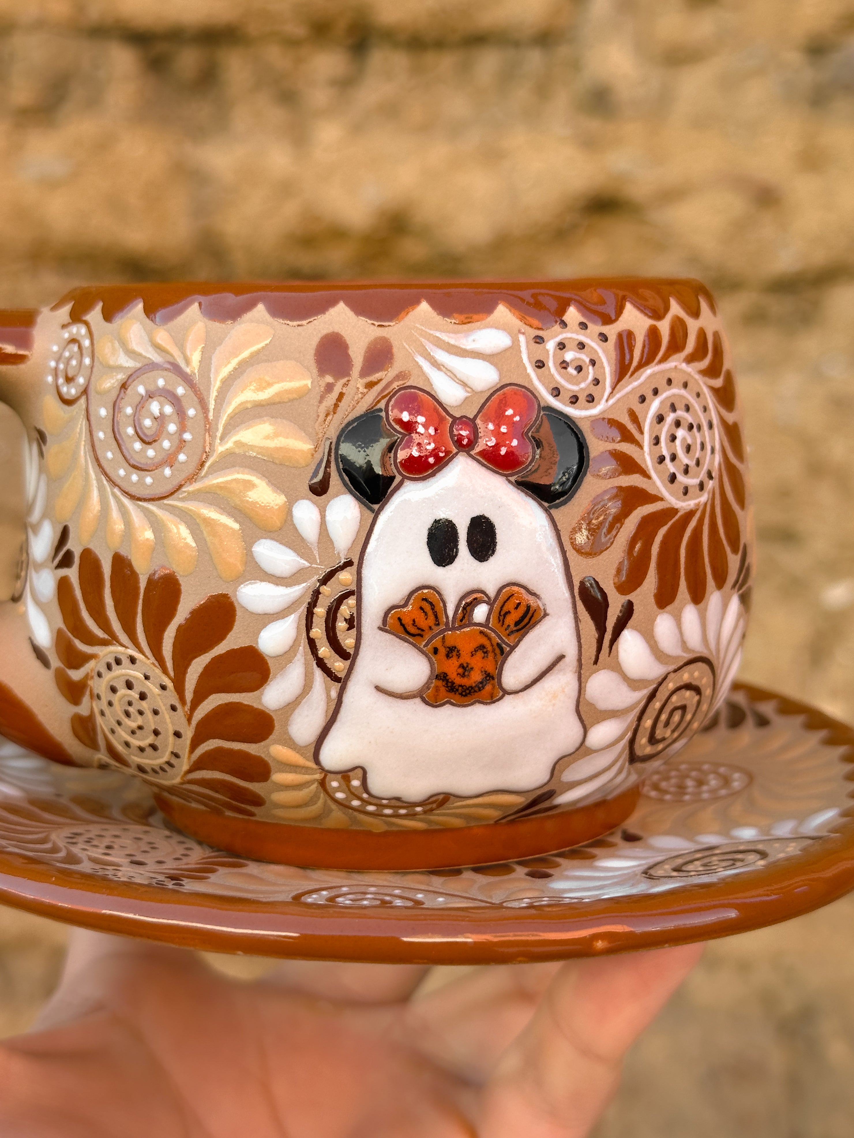 Halloween Ghost Pumpkin Ceramic Mug – Cute Spooky Coffee Cup
