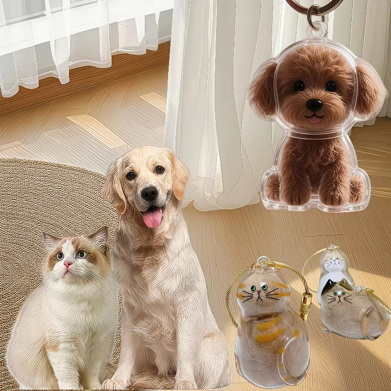 Cute Dog Keychain, Cartoon Puppy Acrylic Keychain, Kawaii Pet Bag Charm for Keys Backpack Purse