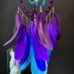 Purple Blue Gradient Feather Dreamcatcher Boho Wall Hanging Decor
