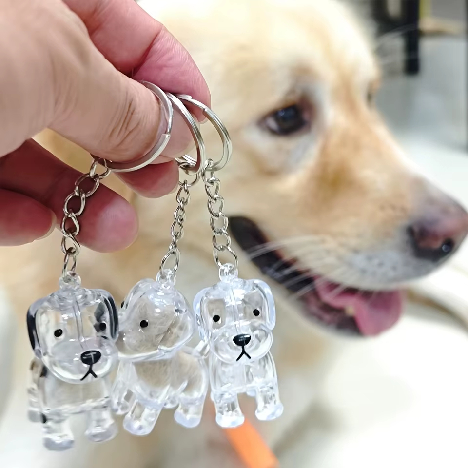 Cute Dog Keychain, Cartoon Puppy Acrylic Keychain, Kawaii Pet Bag Charm for Keys Backpack Purse