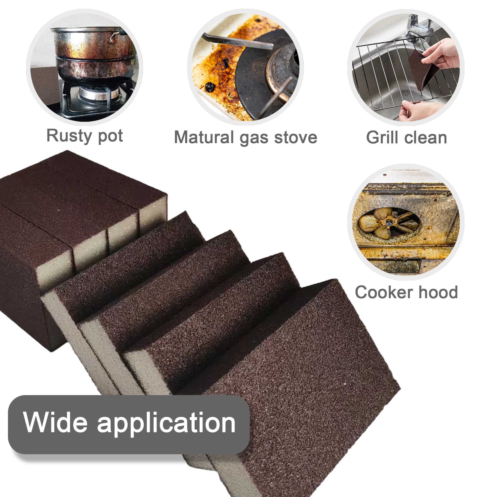 Carborundum Cleaning Sponge, Heavy Duty Rust Stain Eraser for Pots & Pans
