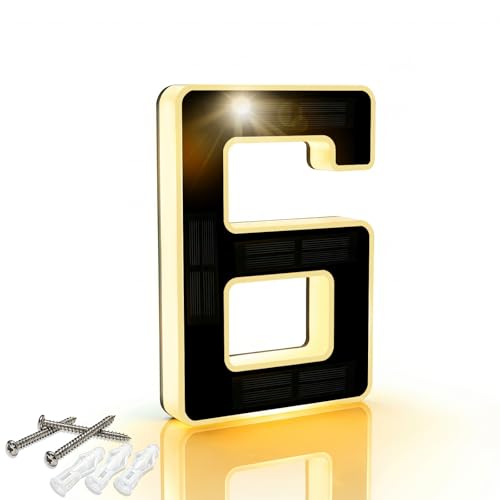 Solar LED House Number, IPX4 Waterproof Address Light