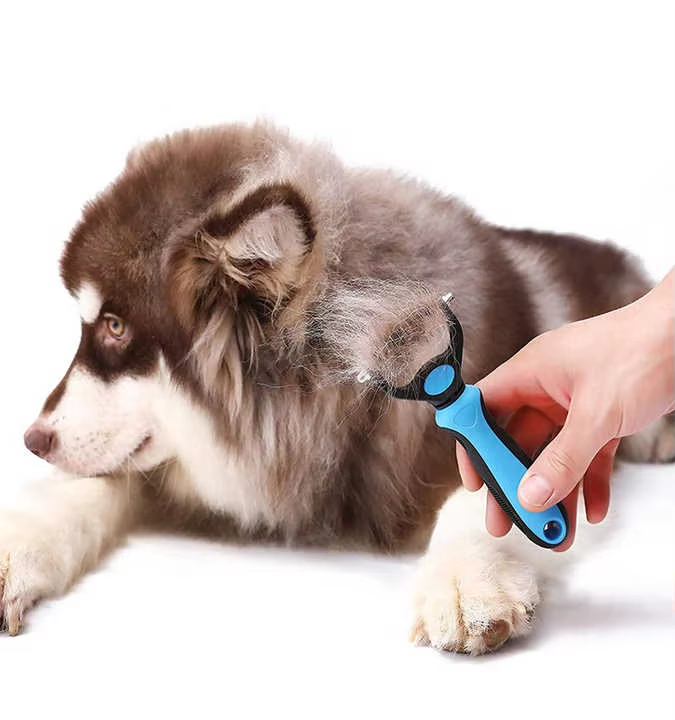 Double Sided Pet Dematting Comb, Dog & Cat Grooming Brush for Matted Tangled Hair