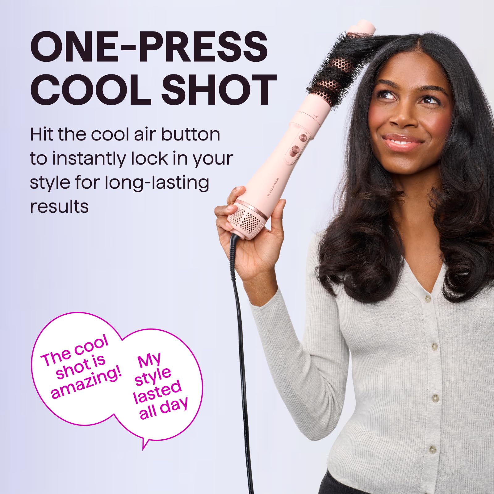 5 in 1 Interchangeable Hot Air Brush, Ionic Hair Dryer & Styling Volumizer
