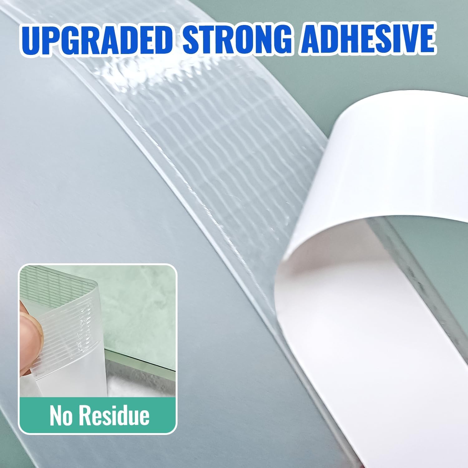 33 Feet Transparent Weather Stripping Tape, Windproof Soundproof Gap Seal Strip for Doors Windows AC Units