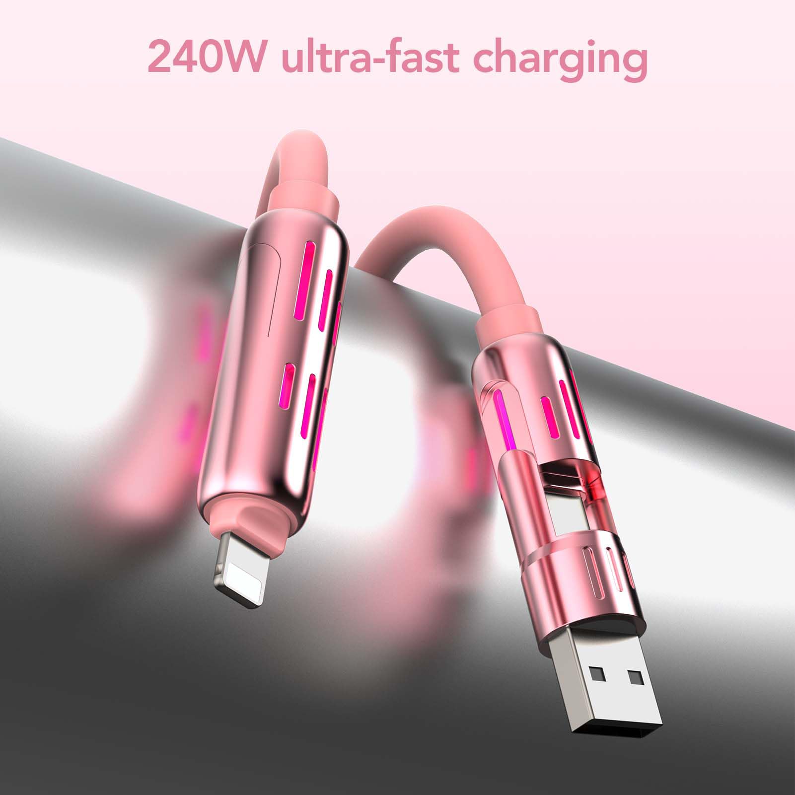 6 in 1 Rotating Multi Fast Charging USB Cable